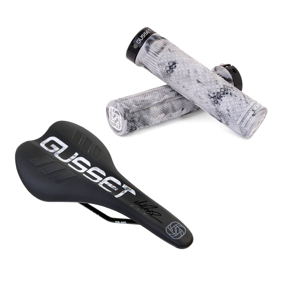 Matt Jones Gusset S2 Saddle and Lock-on Grips Bundle