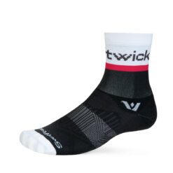 Swiftwick Aspire Five Euro Stripe Grey Pink Sock